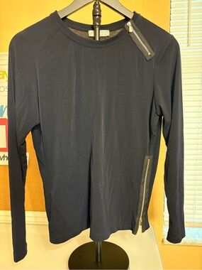 Anatomie Long Sleeve Top with Zipper Accents